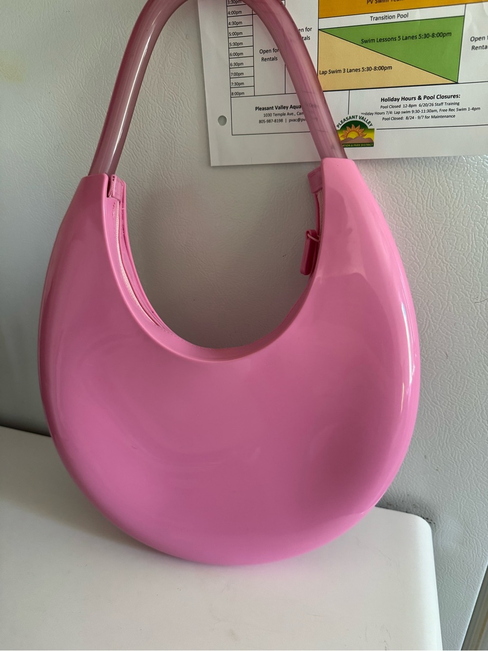 Melissa Pink Glossy Jelly bag - Picture 2 of 3